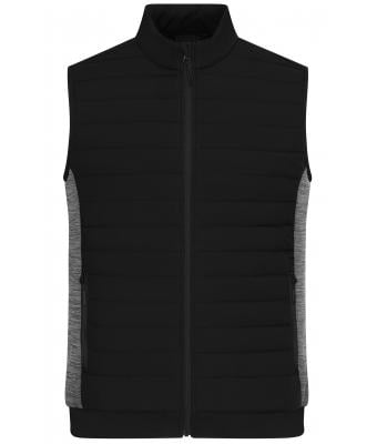 Herren Men's Padded Hybrid Vest Black/carbon-melange 11482