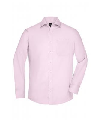 Herren Men's Shirt Longsleeve Micro-Twill Light-pink 8564
