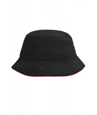Ladies Fisherman Piping Hat Black/red 7579
