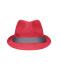 Unisexe Chapeau en papier Rouge/gris foncé 8021