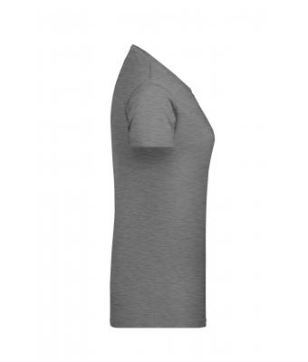 Femme Tee-Shirt femme bio avec poche Noir-chiné 8375