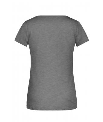 Femme Tee-Shirt femme bio avec poche Noir-chiné 8375