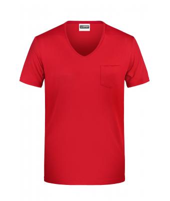 Men Men's-T Pocket Red 8376