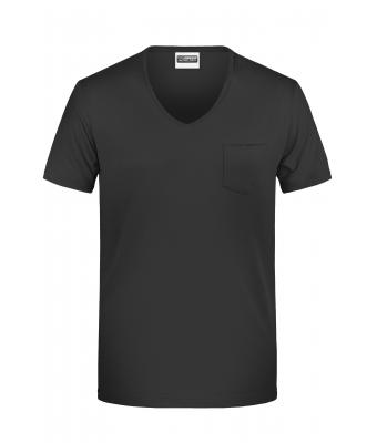 Homme T-shirt homme bio avec poche Noir 8376