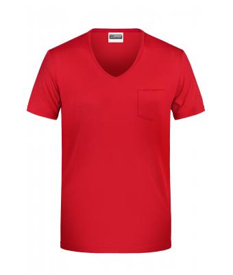 Homme T-shirt homme bio avec poche Rouge 8376
