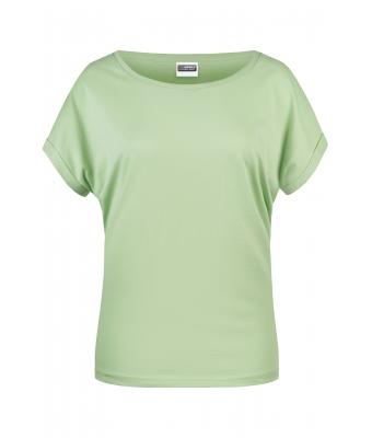 Femme T-shirt femme bio décontracté Vert-pastel 8377