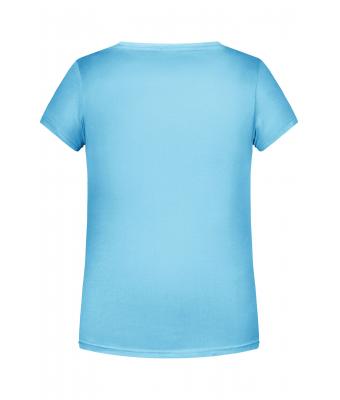 Enfant T-shirt enfant fille bio décontracté   OCS Standard Bleu-ciel 8475