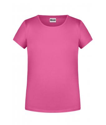 Enfant T-shirt enfant fille bio décontracté   OCS Standard Rose-vif 8475