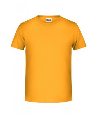 Enfant T-shirt enfant garçon bio décontracté Jaune-d'or 8477