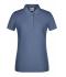 Ladies Ladies' Basic Polo Light-denim-melange 8478