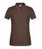 Damen Ladies' Basic Polo Brown 8478