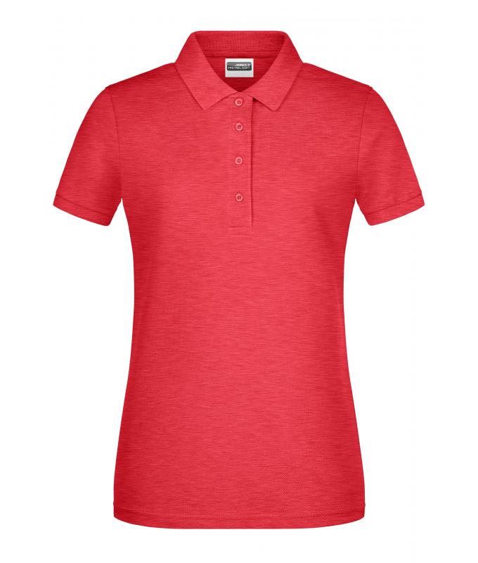 Dames Ladies' Basic Polo OCS Standard Karmijnrood-melange 8478