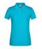 Femme Polo basique pour femmes Turquoise 8478