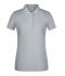 Femme Polo basique pour femmes Gris-chiné 8478