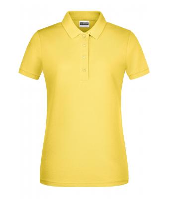 Femme Polo basique pour femmes Jaune-clair 8478