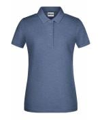 Femme Polo basique pour femmes OCS Standard Denim-clair-mélange 8478