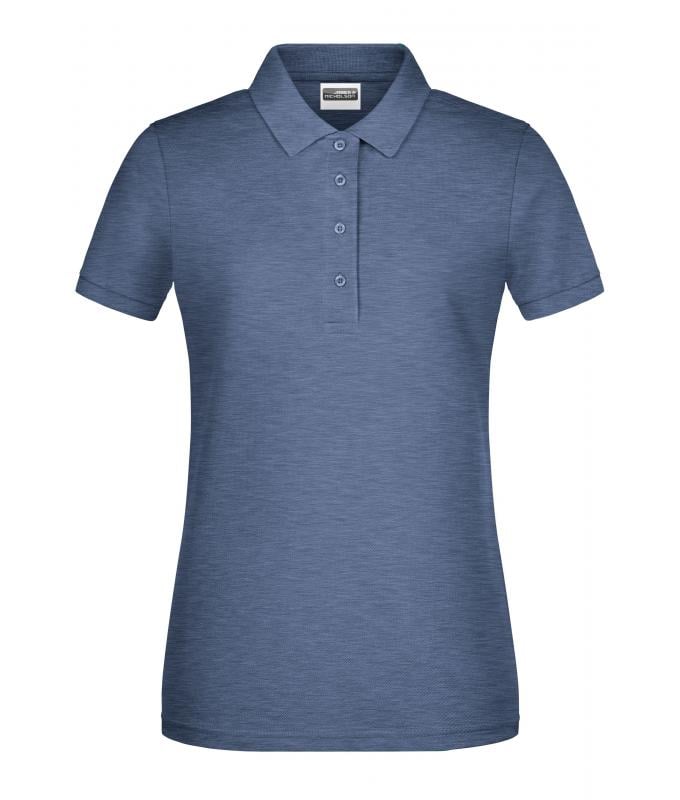 Femme Polo basique pour femmes OCS Standard Denim-clair-mélange 8478