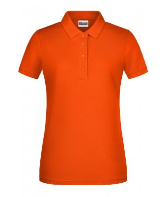 Femme Polo basique pour femmes Orange-foncé 8478