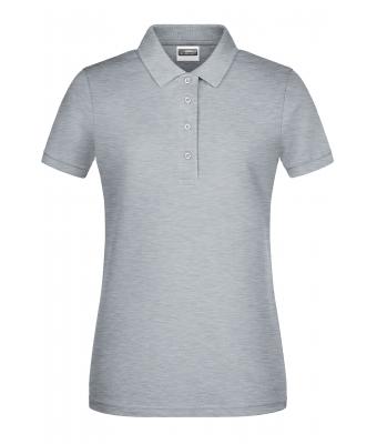 Femme Polo femme bio décontracté Gris-chiné 8478