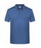 Herren Men's Basic Polo Light-denim-melange 8479