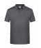 Men Men's Basic Polo Black-heather 8479