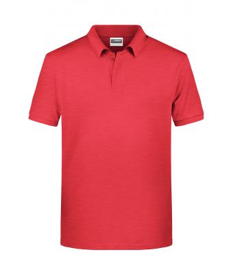 Herren Men's Basic Polo Carmine-red-melange 8479