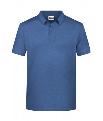 Homme Polo basique pour hommes Denim-clair-mélange 8479