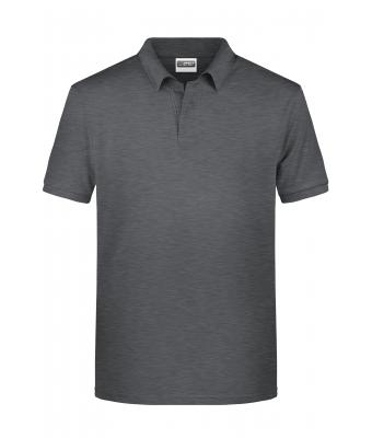 Homme Polo basique pour hommes Noir-chiné 8479