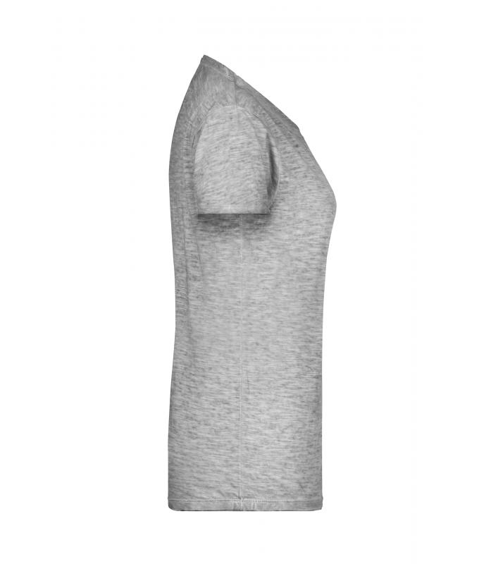Damen Ladies' Slub-T Light-grey 8480