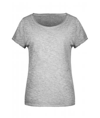 Dames Ladies' Slub-T Lichtgrijs 8480