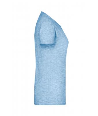 Femme T-shirt slub femme Bleu-horizon 8480