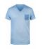 Homme T-shirt slub homme Bleu-horizon 8481