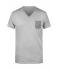 Homme T-shirt slub homme Gris-clair 8481