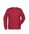 Men Men's Sweat Carmine-red-melange 8653