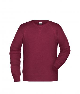 Men Men's Sweat Burgundy-melange 8653