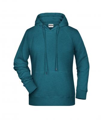 Damen Ladies' Hoody   OCS Blended & RCS Petrol-melange 8654