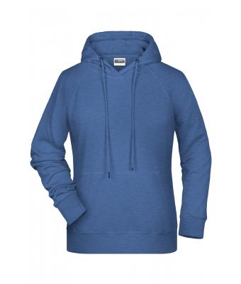 Femme Sweat-shirt à capuche femme Denim-clair-mélange 8654