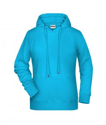 Femme Sweat-shirt à capuche femme Turquoise 8654