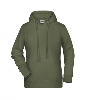 Femme Sweat-shirt à capuche femme Olive 8654