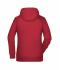 Femme Sweat-shirt à capuche femme Rouge-carmin-mélange 8654