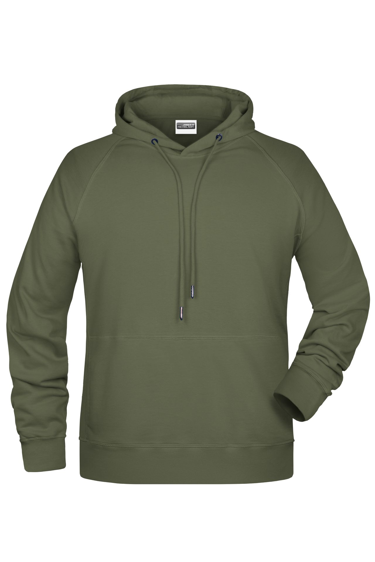 Daiber 8051 Unisex Hoody mit Kontrasteinsatz grün/braun (smoky-green/sandstone)