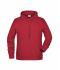 Men Men's Hoody Carmine-red-melange 8655