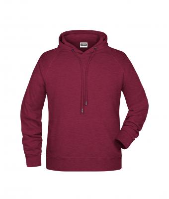 Men Men's Hoody Burgundy-melange 8655