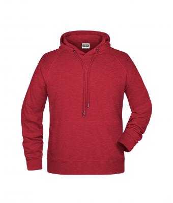 Homme Sweat-shirt à capuche homme Rouge-carmin-mélange 8655