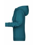 Damen Ladies' Zip Hoody   OCS Blended & RCS Petrol-melange 8656