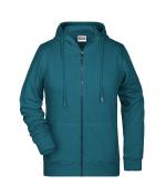Damen Ladies' Zip Hoody   OCS Blended & RCS Petrol-melange 8656