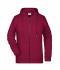 Damen Ladies' Zip Hoody   OCS Blended & RCS Wine 8656