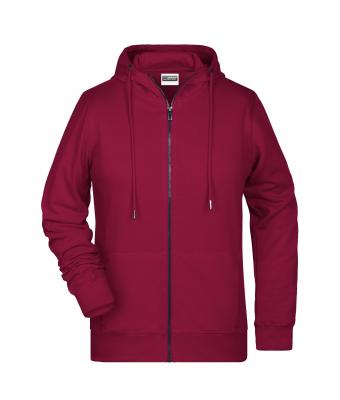 Damen Ladies' Zip Hoody   OCS Blended & RCS Wine 8656