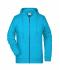 Damen Ladies' Zip Hoody Turquoise 8656