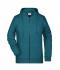 Damen Ladies' Zip Hoody Petrol-melange 8656